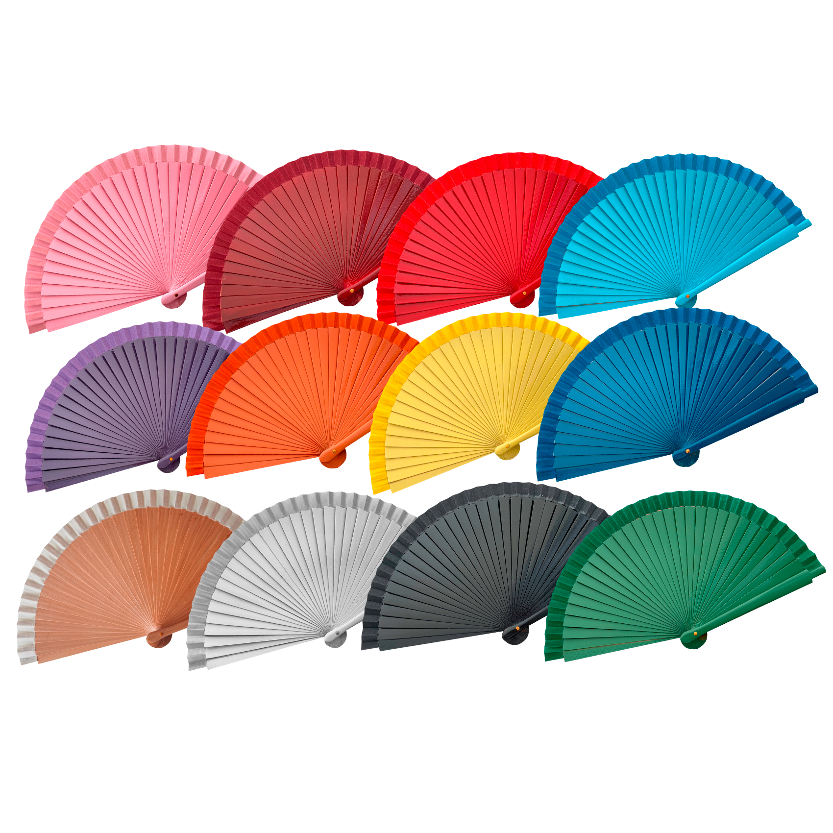 Ventaglio in legno laccato da borsetta